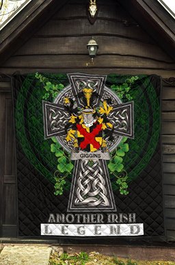 ScotsTee Shop Irish Giggins Coat of Arms Family Crest Ireland Quilt Ireland Legend Quilt