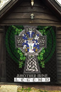 ScotsTee Shop Irish Mackesy Coat of Arms Family Crest Ireland Quilt Ireland Legend Quilt