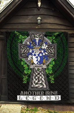 ScotsTee Shop Irish Linaker Coat of Arms Family Crest Ireland Quilt Ireland Legend Quilt