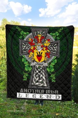 ScotsTee Shop Irish Logan Coat of Arms Family Crest Ireland Quilt Ireland Legend Quilt