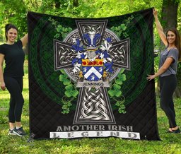 ScotsTee Shop Irish Jennings or Jennyns Coat of Arms Family Crest Ireland Quilt Ireland Legend Quilt