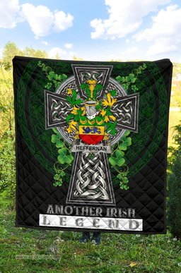 ScotsTee Shop Irish Heffernan or O'Heffernan Coat of Arms Family Crest Ireland Quilt Ireland Legend Quilt