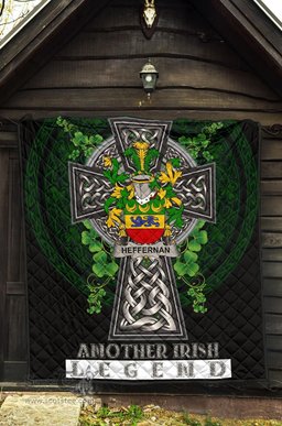 ScotsTee Shop Irish Heffernan or O'Heffernan Coat of Arms Family Crest Ireland Quilt Ireland Legend Quilt
