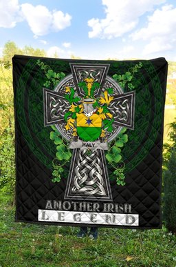 ScotsTee Shop Irish Haly or O'Haly Coat of Arms Family Crest Ireland Quilt Ireland Legend Quilt