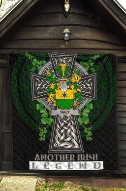 ScotsTee Shop Irish Haly or O'Haly Coat of Arms Family Crest Ireland Quilt Ireland Legend Quilt