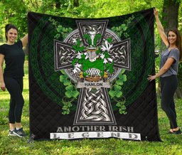ScotsTee Shop Irish Hanlon or O'Hanlon Coat of Arms Family Crest Ireland Quilt Ireland Legend Quilt