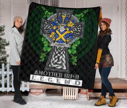 ScotsTee Shop Irish Fleury Coat of Arms Family Crest Ireland Quilt Ireland Legend Quilt