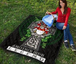 ScotsTee Shop Irish St.John Coat of Arms Family Crest Ireland Quilt Ireland Legend Quilt
