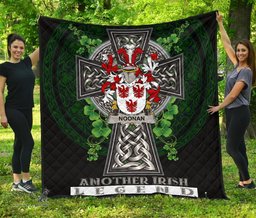 ScotsTee Shop Irish Noonan or O'Noonan Coat of Arms Family Crest Ireland Quilt Ireland Legend Quilt