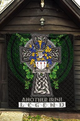 ScotsTee Shop Irish McLysacht or Lysacht Coat of Arms Family Crest Ireland Quilt Ireland Legend Quilt