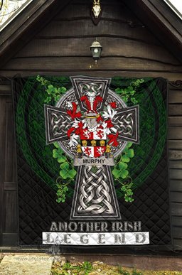 ScotsTee Shop Irish Murphy (Muskerry) Coat of Arms Family Crest Ireland Quilt Ireland Legend Quilt