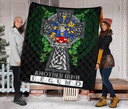 ScotsTee Shop Irish McLoughlin or Loughlin Coat of Arms Family Crest Ireland Quilt Ireland Legend Quilt
