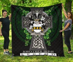 ScotsTee Shop Irish Parke Coat of Arms Family Crest Ireland Quilt Ireland Legend Quilt