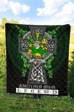 ScotsTee Shop Irish Rogan or O'Rogan Coat of Arms Family Crest Ireland Quilt Ireland Legend Quilt