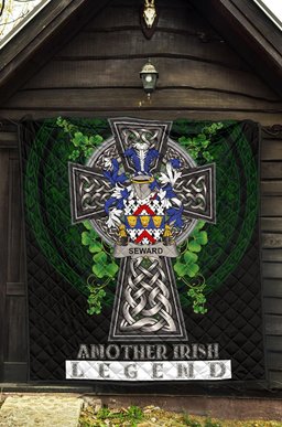 ScotsTee Shop Irish Seward Coat of Arms Family Crest Ireland Quilt Ireland Legend Quilt