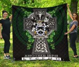 ScotsTee Shop Irish Penteny Coat of Arms Family Crest Ireland Quilt Ireland Legend Quilt