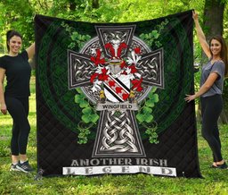 ScotsTee Shop Irish Wingfield Coat of Arms Family Crest Ireland Quilt Ireland Legend Quilt