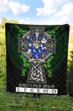 ScotsTee Shop Irish Nash or Naish Coat of Arms Family Crest Ireland Quilt Ireland Legend Quilt