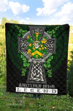 ScotsTee Shop Irish McCurdy or Curdy Coat of Arms Family Crest Ireland Quilt Ireland Legend Quilt