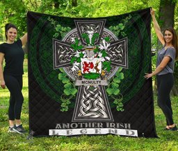 ScotsTee Shop Irish McNulty Coat of Arms Family Crest Ireland Quilt Ireland Legend Quilt