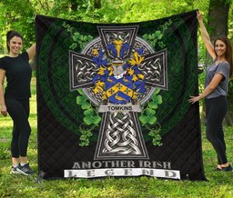 ScotsTee Shop Irish Tomkins Coat of Arms Family Crest Ireland Quilt Ireland Legend Quilt