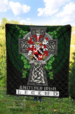 ScotsTee Shop Irish Tickell Coat of Arms Family Crest Ireland Quilt Ireland Legend Quilt