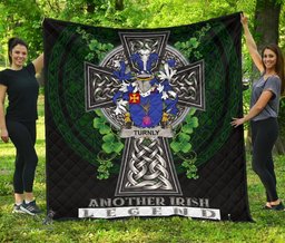 ScotsTee Shop Irish Turnly or Turnley Coat of Arms Family Crest Ireland Quilt Ireland Legend Quilt