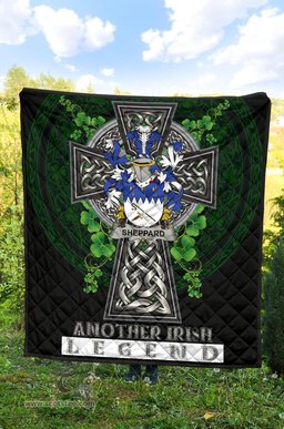 ScotsTee Shop Irish Sheppard Coat of Arms Family Crest Ireland Quilt Ireland Legend Quilt