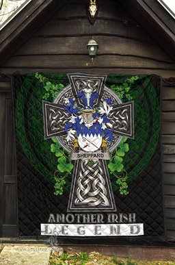 ScotsTee Shop Irish Sheppard Coat of Arms Family Crest Ireland Quilt Ireland Legend Quilt