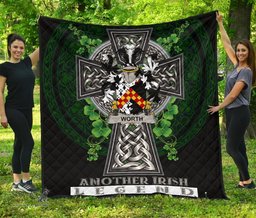ScotsTee Shop Irish Worth or McWorth Coat of Arms Family Crest Ireland Quilt Ireland Legend Quilt