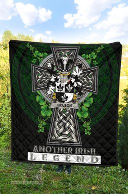 ScotsTee Shop Irish Nelson or Nealson Coat of Arms Family Crest Ireland Quilt Ireland Legend Quilt
