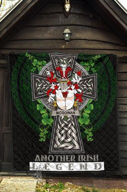 ScotsTee Shop Irish McGowan or McGouan Coat of Arms Family Crest Ireland Quilt Ireland Legend Quilt