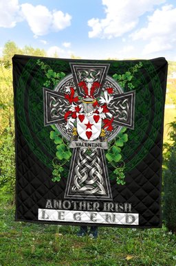ScotsTee Shop Irish Valentine Coat of Arms Family Crest Ireland Quilt Ireland Legend Quilt