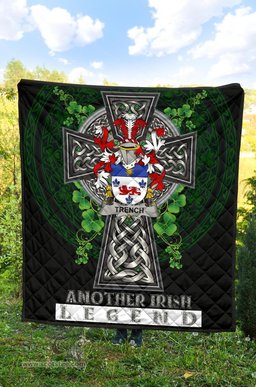 ScotsTee Shop Irish Trench Coat of Arms Family Crest Ireland Quilt Ireland Legend Quilt