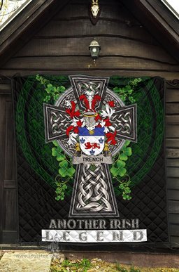ScotsTee Shop Irish Trench Coat of Arms Family Crest Ireland Quilt Ireland Legend Quilt
