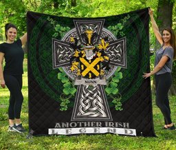 ScotsTee Shop Irish Nunn Coat of Arms Family Crest Ireland Quilt Ireland Legend Quilt