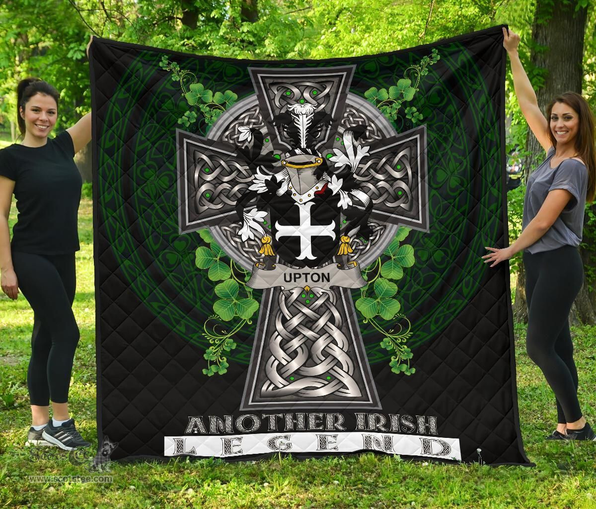ScotsTee Shop Irish Upton Coat of Arms Family Crest Ireland Quilt Ireland Legend Quilt
