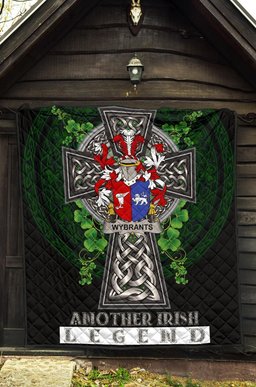 ScotsTee Shop Irish Wybrants Coat of Arms Family Crest Ireland Quilt Ireland Legend Quilt