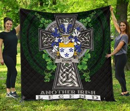 ScotsTee Shop Irish Stone Coat of Arms Family Crest Ireland Quilt Ireland Legend Quilt