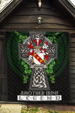 ScotsTee Shop Irish Segrave Coat of Arms Family Crest Ireland Quilt Ireland Legend Quilt