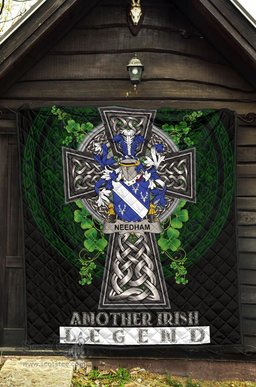 ScotsTee Shop Irish Needham or O'Nee Coat of Arms Family Crest Ireland Quilt Ireland Legend Quilt