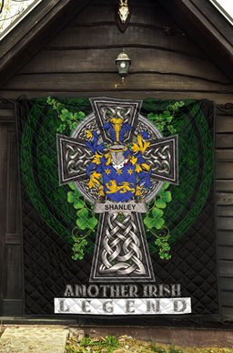 ScotsTee Shop Irish Shanley or McShanly Coat of Arms Family Crest Ireland Quilt Ireland Legend Quilt
