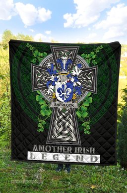 ScotsTee Shop Irish Sherlock Coat of Arms Family Crest Ireland Quilt Ireland Legend Quilt