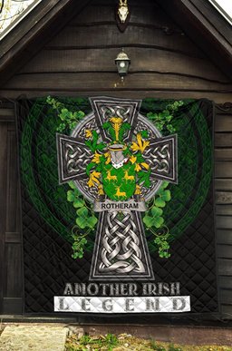 ScotsTee Shop Irish Rotheram Coat of Arms Family Crest Ireland Quilt Ireland Legend Quilt