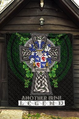 ScotsTee Shop Irish Shearman Coat of Arms Family Crest Ireland Quilt Ireland Legend Quilt