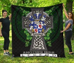ScotsTee Shop Irish Shearman Coat of Arms Family Crest Ireland Quilt Ireland Legend Quilt