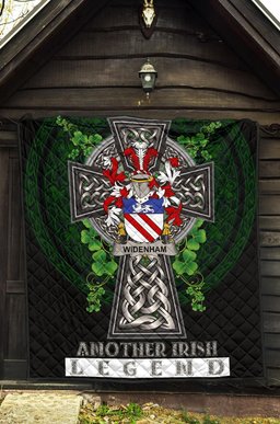 ScotsTee Shop Irish Widenham Coat of Arms Family Crest Ireland Quilt Ireland Legend Quilt
