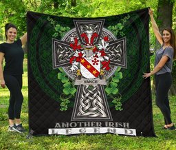 ScotsTee Shop Irish Vance Coat of Arms Family Crest Ireland Quilt Ireland Legend Quilt