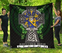 ScotsTee Shop Irish Shea or O'Shee Coat of Arms Family Crest Ireland Quilt Ireland Legend Quilt