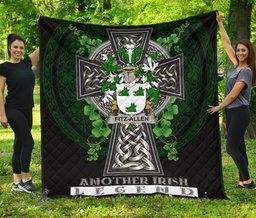 ScotsTee Shop Irish Fitz-Allen Coat of Arms Family Crest Ireland Quilt Ireland Legend Quilt